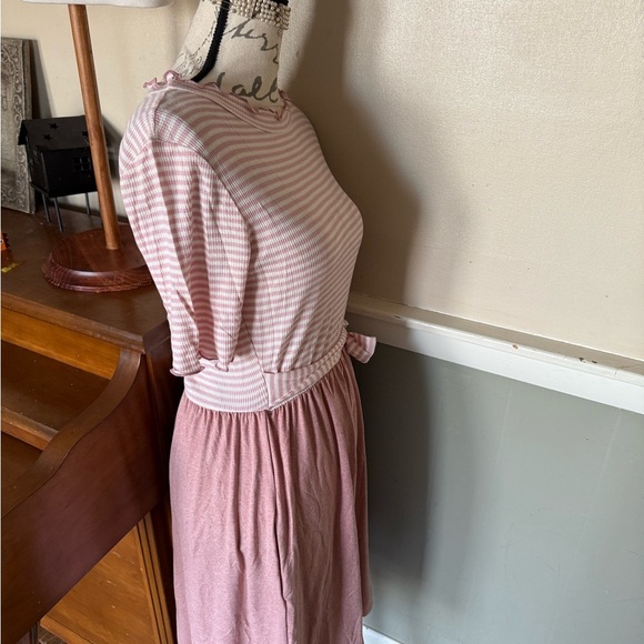 Reborn J Pink Midi Sundress with Flutter Sleeves - Picture 4 of 10